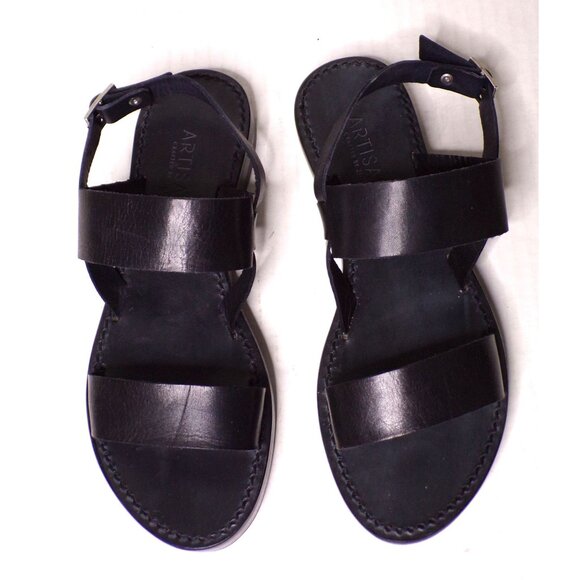 🆕 ZIGI Artisan Crafted Carmen Italian Leather Sandals Sz 8 Black - Picture 8 of 13